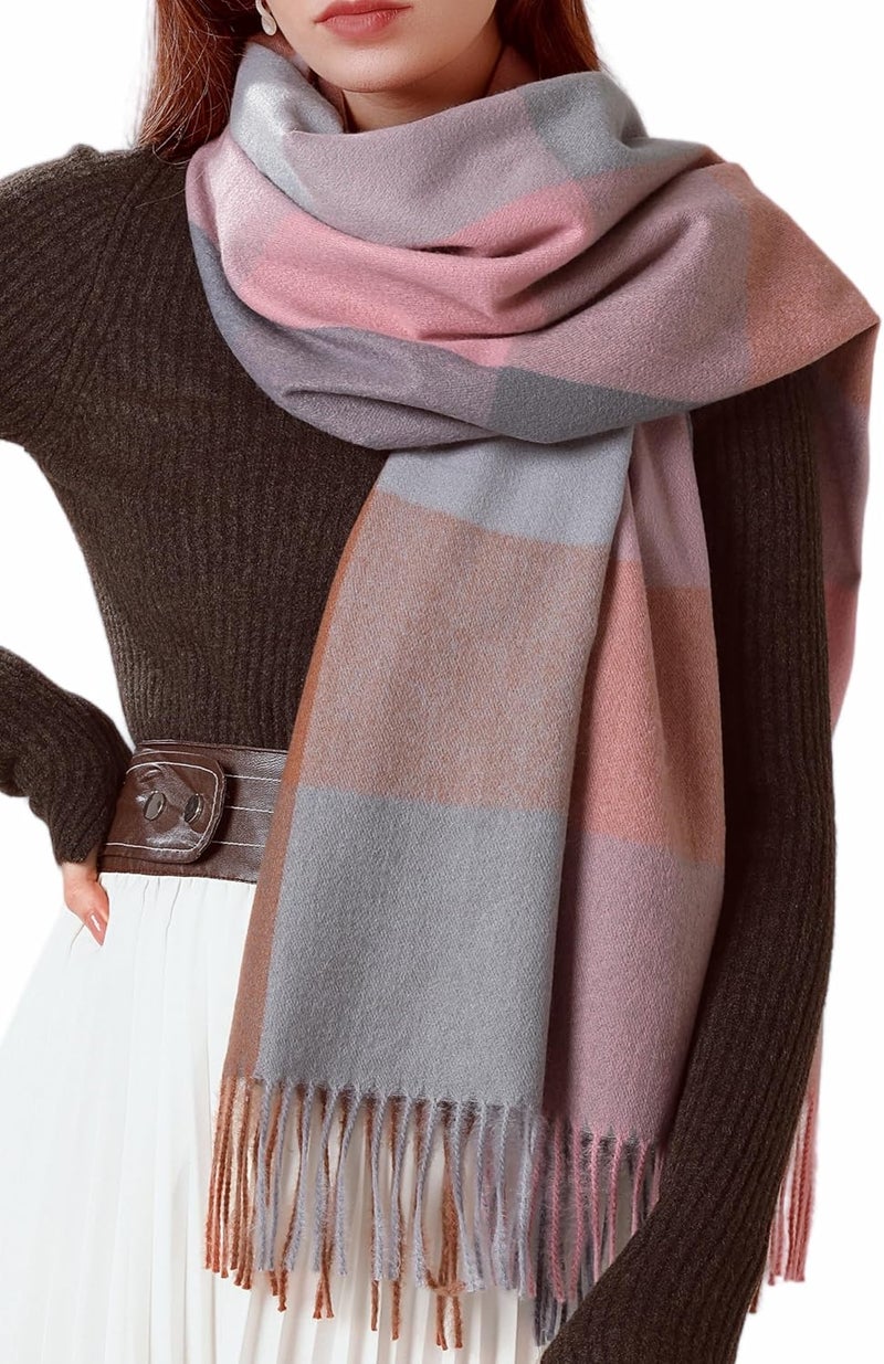 BLATIAL Store Womens Scarf Winter Blanket Large Scarves Thick Soft Warm Plaid Chunky Scarfs - Image 1